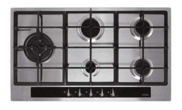 CDA HG9351SS - Stainless steel 5 Zone Gas Hob