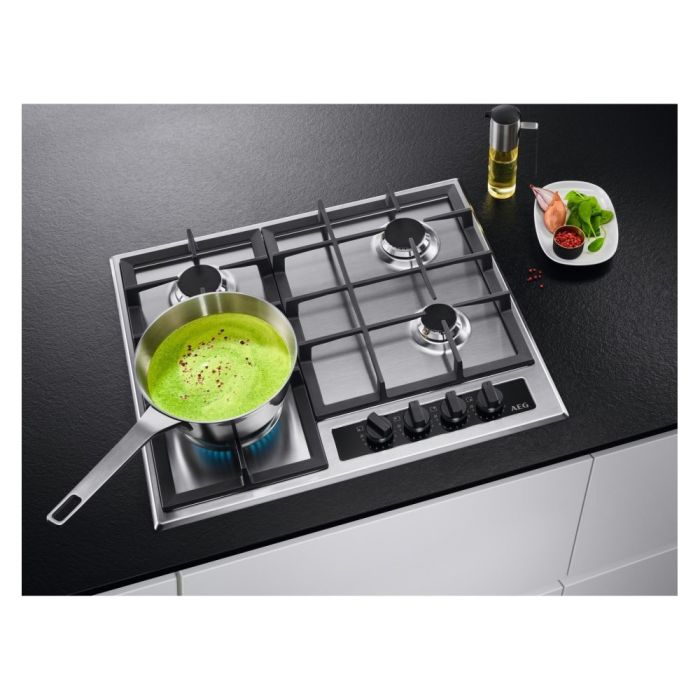 AEG HGB64420YM - Stainless steel 4 Zone Gas Hob