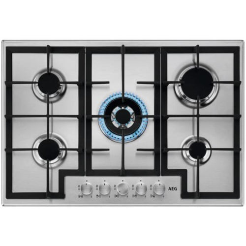 AEG HGB75400SM - Stainless steel 5 Zone Gas Hob