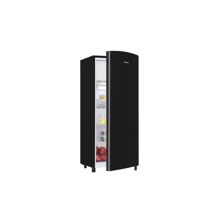 Hisense RR220D4ABF - Black Tall Fridge With Ice Box - 150L - F Energy Rating