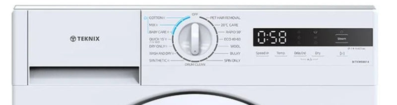 Teknix BITKWD8614 - White 8/6KG Integrated Washer Dryer - 1400 RPM - A Energy