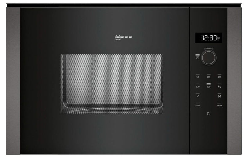 Neff HLAWD23G0B - Grey Built in Electric Microwave - Hydrolytic cleaning