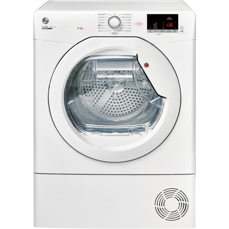 Hoover HLE C8DE - White 8KG Condenser Tumble Dryer - B energy