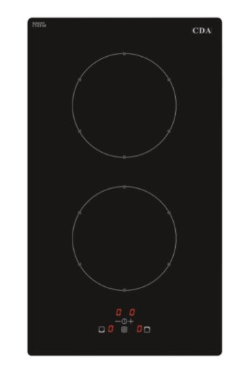 CDA HN3621FR - Black 2 Zone Electric Hob