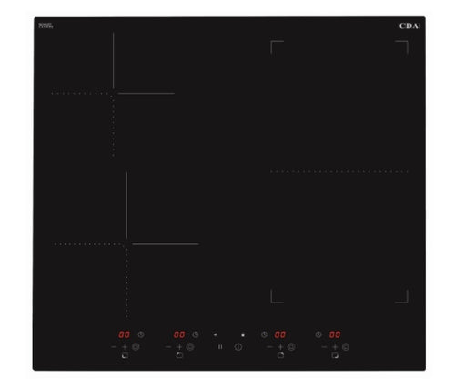 CDA HN6732FR - Black 4 Zone Electric Hob