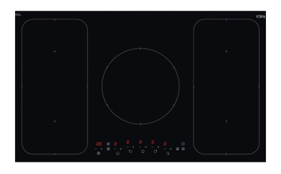 CDA HN9611FR - Black 5 Zone Induction Hob