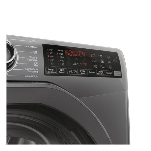 Hoover H3DPS4966TAMRR80 - Wi-Fi Connected Grey 9KG/6KG Washer Dryer - 1400 RPM - D/A energy
