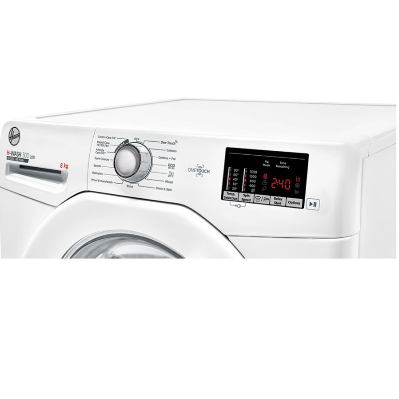 Hoover H3W 582DE - White Freestanding 8KG Washing Machine - 1500 RPM - D energy