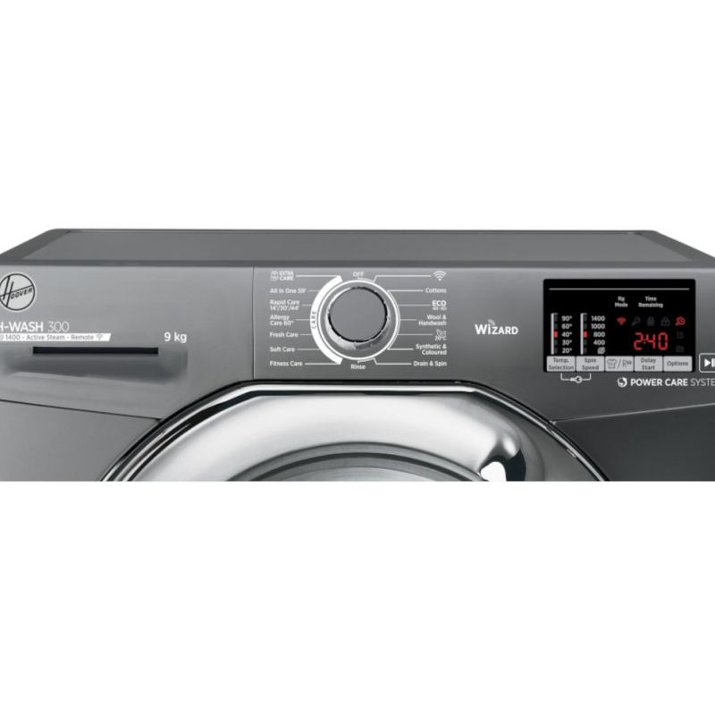 Hoover H3WS495DACGE - Graphite Freestanding 9KG Washing Machine - 1400 RPM - C energy