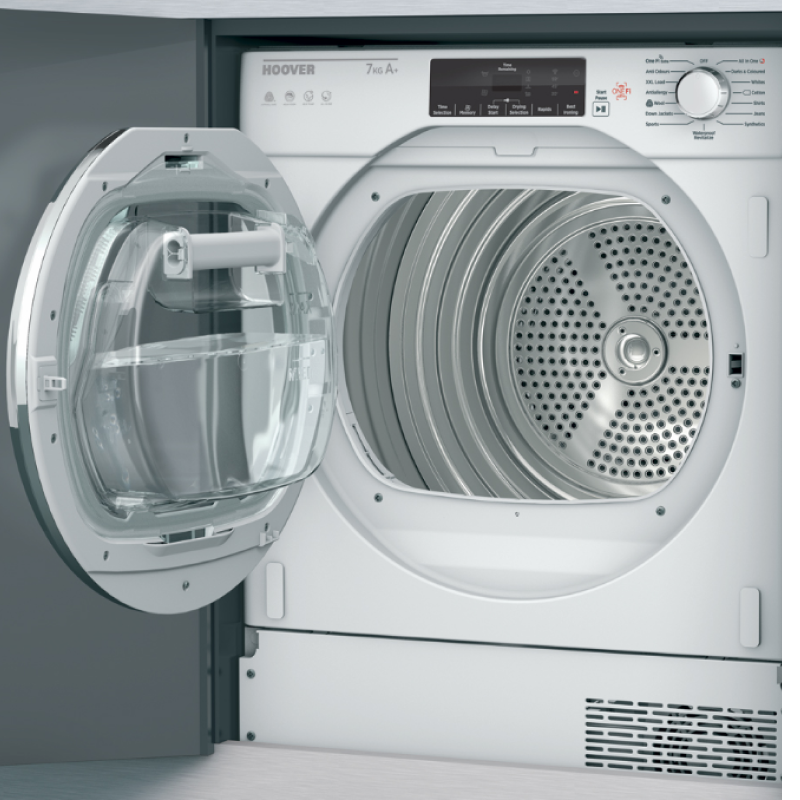 Hoover BHTD H7A1TCE - Wi-fi connected White Integrated 7KG Integrated Dryers - A+ energy