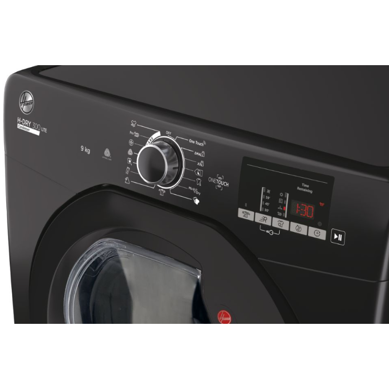 Hoover HLE C9DGB - Black 9KG Condenser Tumble Dryer - B energy