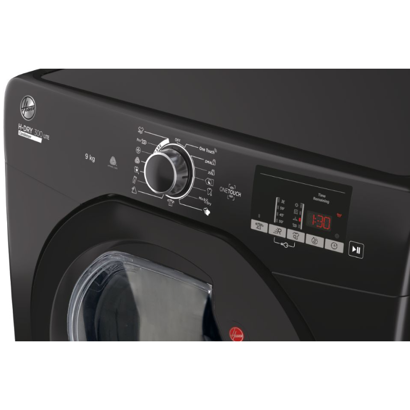 Hoover HLE C9DGB - Black 9KG Condenser Tumble Dryer - B energy - Display
