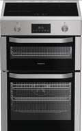 Hotpoint HDE6IDC2X -Inox Electric Cooker Dual Cavity - A Rated - Display