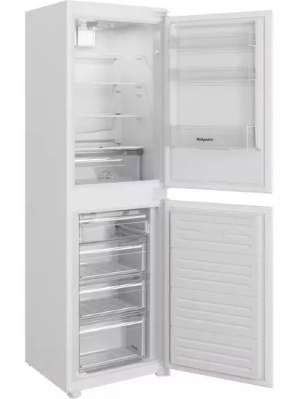 Hotpoint HBC18 5050 F2 - White Integrated 50/50 Frost Free Fridge Freezer - E energy - Display