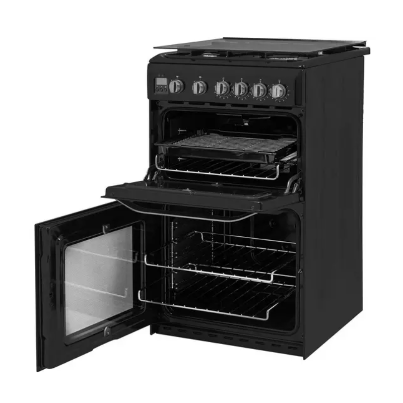 Hotpoint HD5G00CCBK/UK - Black 4 Zone Gas Cooker - Catalytic cleaning - A energy