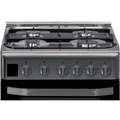 Hotpoint HD5G00CCX/UK - Stainless steel 4 Zone Gas Cooker - Catalytic cleaning - A energy