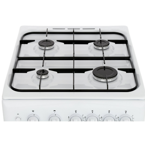 Hotpoint HD5G00KCW/UK - White 4 Zone Gas Cooker - Catalytic cleaning - A energy - Display
