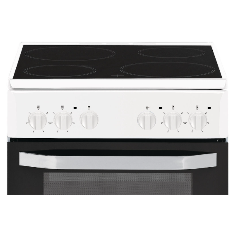Hotpoint HD5V92KCW/UK - White 4 Zone Electric Cooker - Catalytic cleaning - A energy - Display