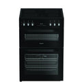 Hotpoint HDE6VDC2B1 - Black Electric Double Cooker - 60cm Ceramic Hob