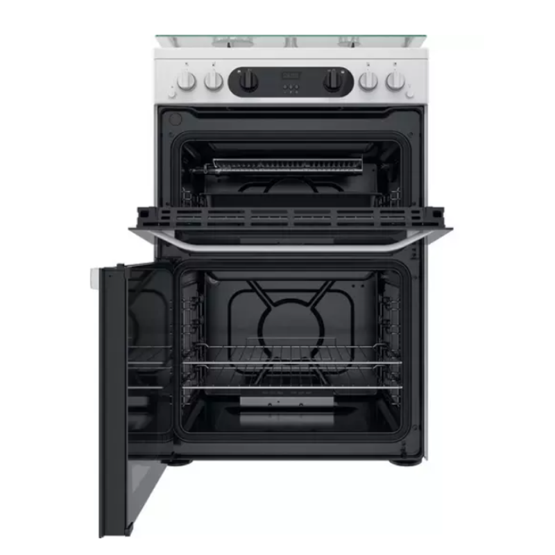 Hotpoint HDM67G0CCW/UK - White 4 Zone Gas Cooker - Catalytic cleaning - A/A energy