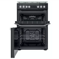 Hotpoint HDM67G9C2CB/UK - Black 4 Zone Dual Fuel Cooker - Catalytic cleaning - A/A energy