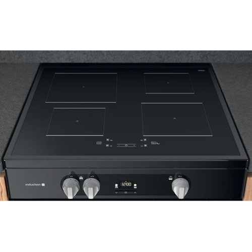 Hotpoint HDM67I9H2CB/U - Black 4 Zone Electric Cooker - Catalytic cleaning - A/A energy - Display