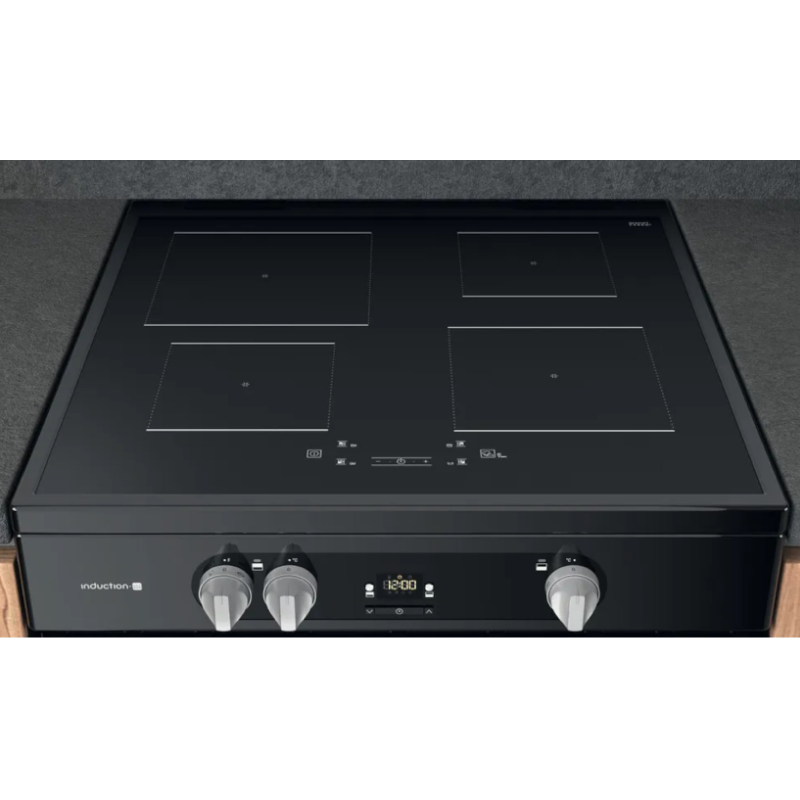 Hotpoint HDM67I9H2CB/U - Black 4 Zone Electric Cooker - Catalytic cleaning - A/A energy - Display