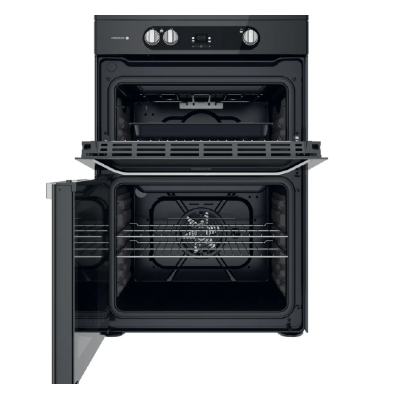 Hotpoint HDM67I9H2CB/U - Black 4 Zone Electric Cooker - Catalytic cleaning - A/A energy