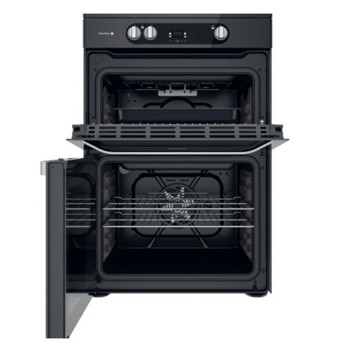 Hotpoint HDM67I9H2CB/U - Black 4 Zone Electric Cooker - Catalytic cleaning - A/A energy - Display