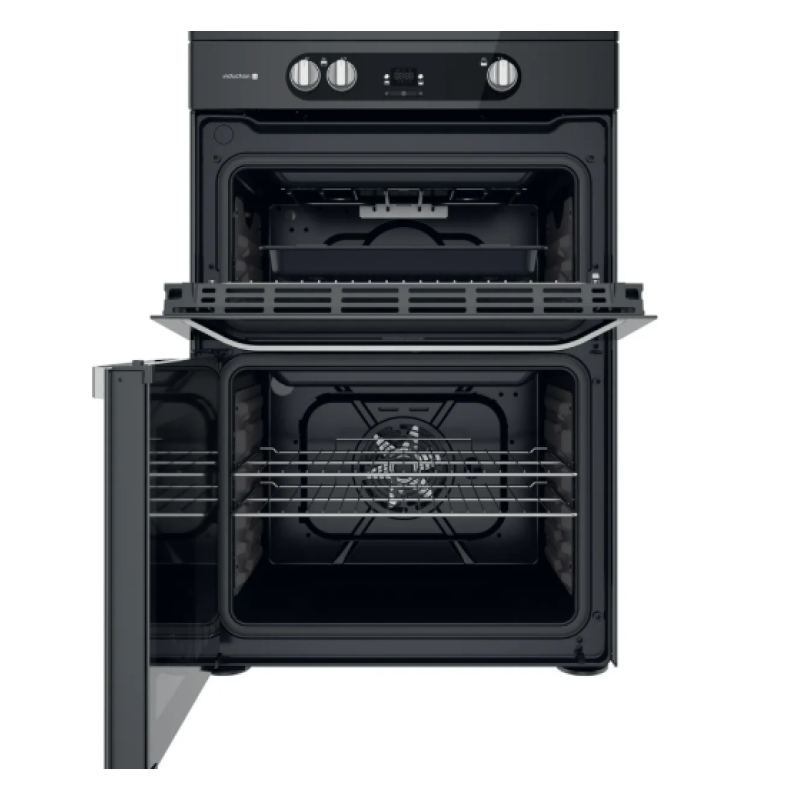 Hotpoint HDM67I9H2CB/U - Black 4 Zone Electric Cooker - Catalytic cleaning - A/A energy - Display