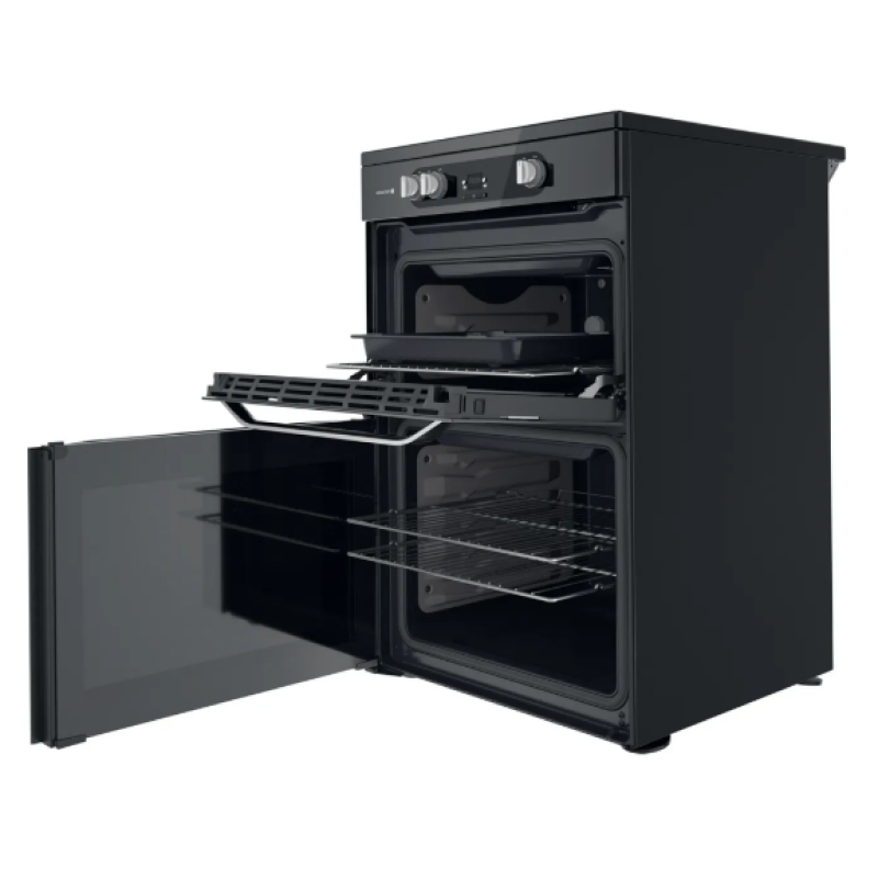 Hotpoint HDM67I9H2CB/U - Black 4 Zone Electric Cooker - Catalytic cleaning - A/A energy