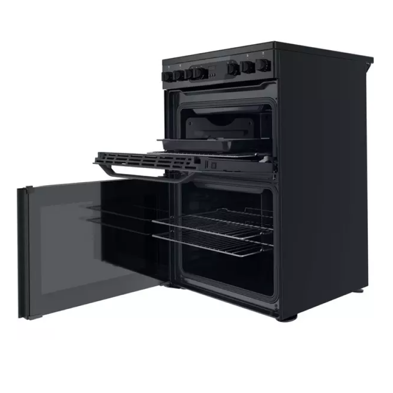 Hotpoint HDM67V9CMB/UK - Black 4 Zone Electric Cooker - A/A energy