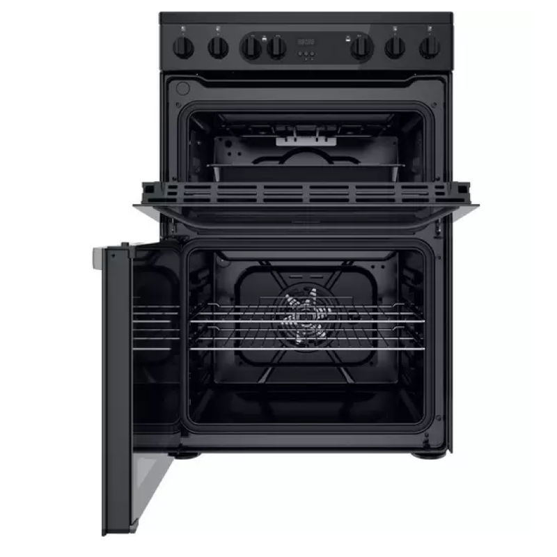 Hotpoint HDM67V9CMB/UK - Black 4 Zone Electric Cooker - A/A energy