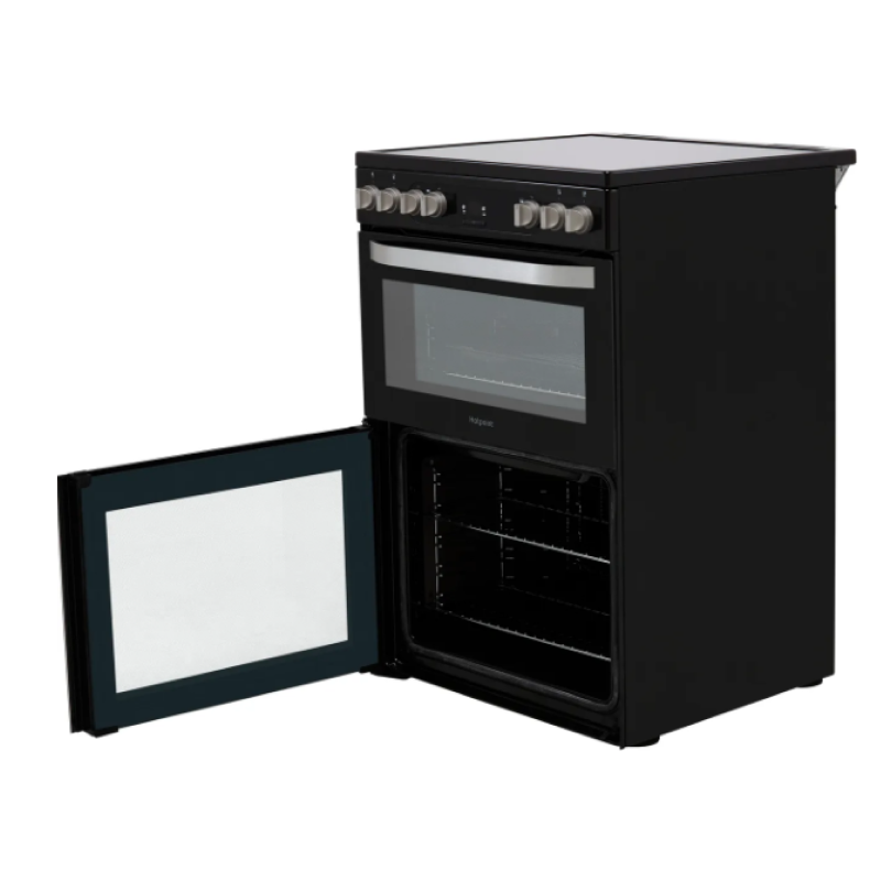 Hotpoint HDM67V9HCB/U - Black 4 Zone Electric Cooker - Catalytic cleaning - A/A energy