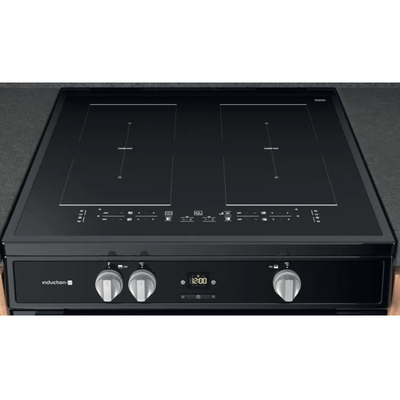 Hotpoint HDT67I9HM2C/UK - Black 4 Zone Electric Cooker - Catalytic cleaning - A/A energy