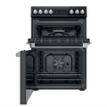 Hotpoint HDT67V9H2CB/UK - Black 4 Zone Electric Cooker - Catalytic cleaning - A/A energy