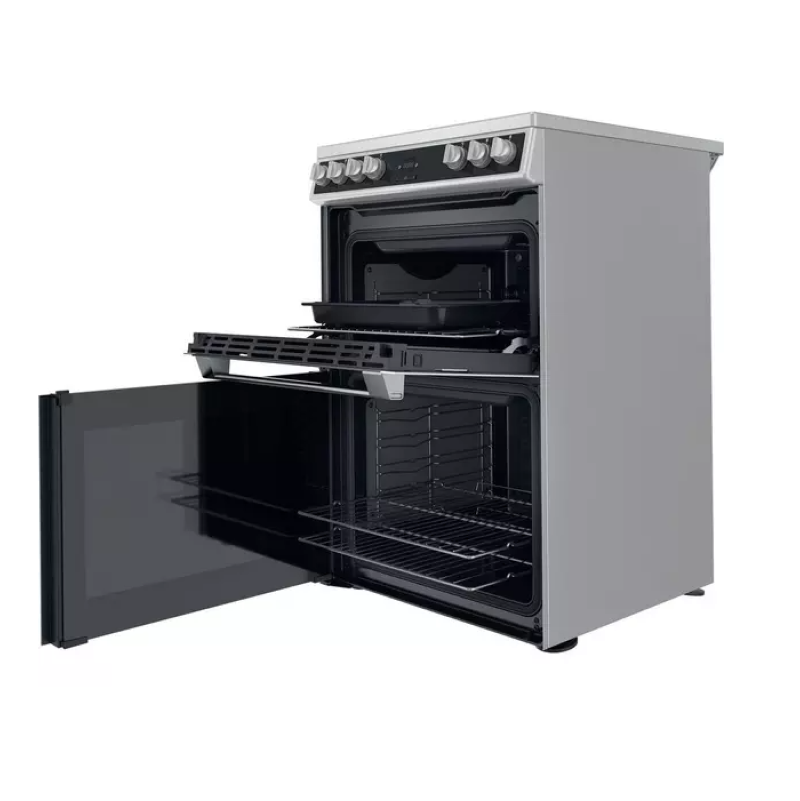 Hotpoint HDT67V9H2CX/UK - Stainless steel 4 Zone Electric Cooker - Catalytic cleaning - A energy - Display