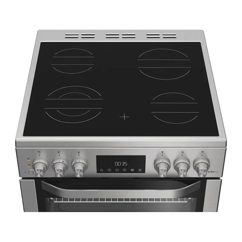 Hotpoint HFE6VDC2ASX - Stainless Steel 60cm Double Oven Ceramic Cooker - A/A Energy Rating