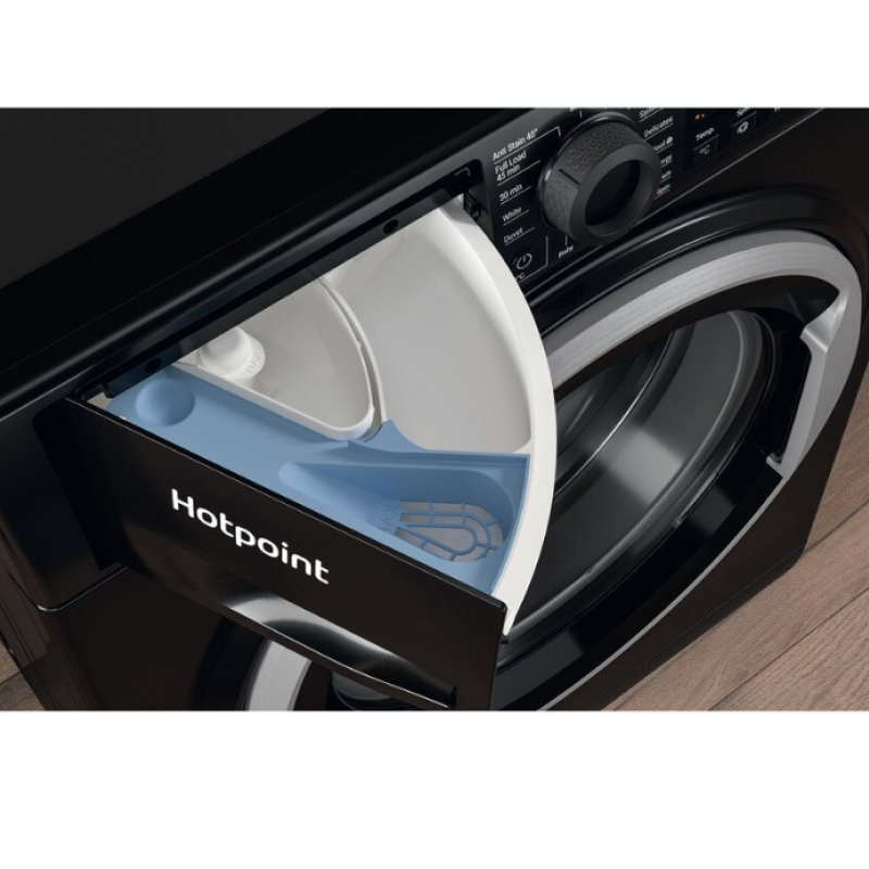 Hotpoint NSWM 965C BS UK N - Black Freestanding 9KG Washing Machine - 1600 RPM - C energy