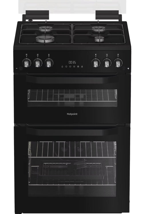 Hotpoint HTG6GDCB1 - Black Gas Cooker - A+ Energy - Display