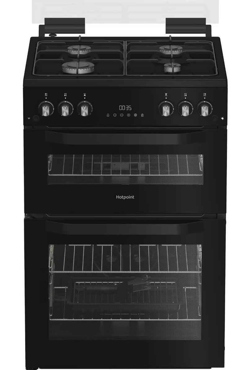 Hotpoint HTG6GDCB1 - Black Gas Cooker - A+ Energy - Display