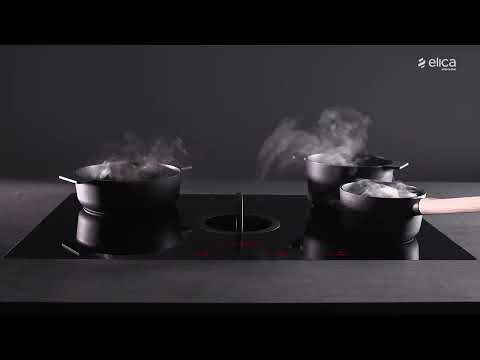 Elica NT-SWITCH-BLK-RC - Black 4 Zone Venting Hob - A+ energy