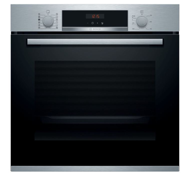 Bosch HRS574BS0B - Stainless steel Built in Electric Single Oven - Pyrolytic cleaning - A energy