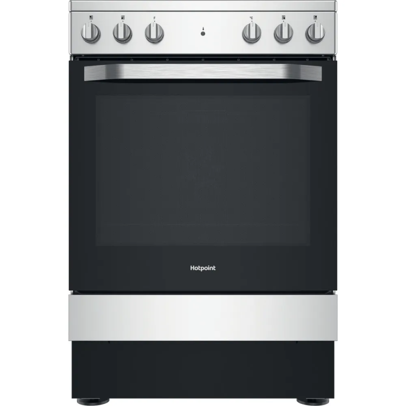 Hotpoint HS67V5KHX/UK - Silver 4 Zone Electric Cooker - Hydrolytic cleaning - A energy