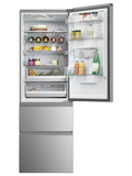 Haier HTW5618DWMG - Silver Freestanding Frost Free Fridge Freezer - D energy