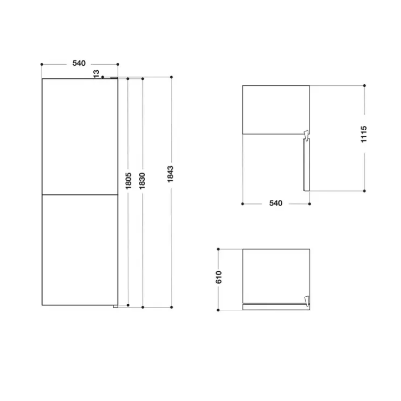 Indesit IBNF 55181 W UK 1 - White Freestanding 60/40 Frost Free Fridge Freezer - F energy