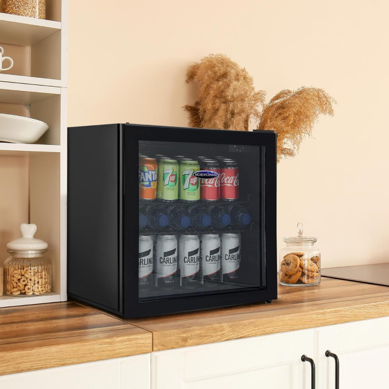 Iceking DF49K - Black Undercounter Manual Defrost Fridge - F energy