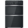 Indesit ID67G0MCB/UK - Black 4 Zone Gas Cooker - A/A energy