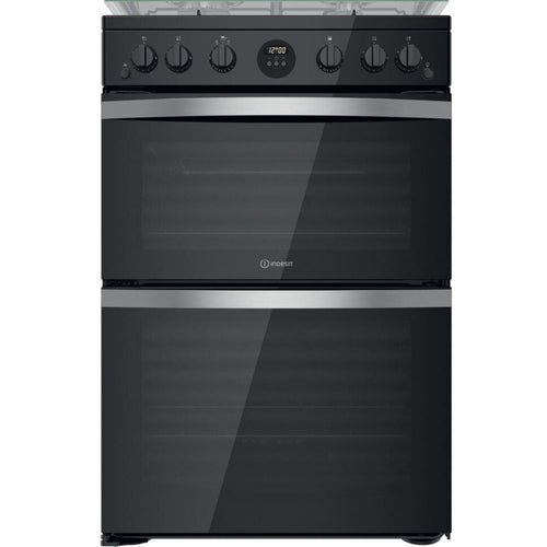 Indesit ID67G0MCB/UK - Black 4 Zone Gas Cooker - A/A energy