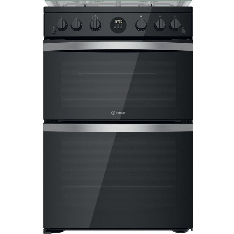 Indesit ID67G0MCB/UK - Black 4 Zone Gas Cooker - A/A energy